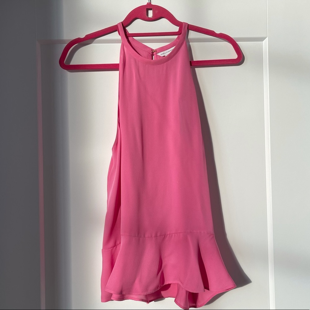 NWT diane von furstenberg pink top S